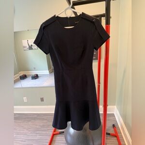 Banana Republic Navy Blue Ruffled Sheath Mini Dress